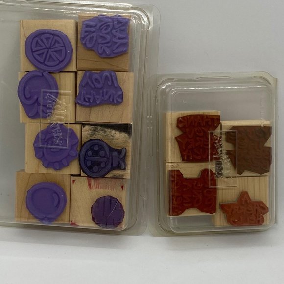 Fruity Phrases & Fanciful Favorites Wood Mounted Stampin' Up! Rubber Stamp Sets - Picture 3 of 4